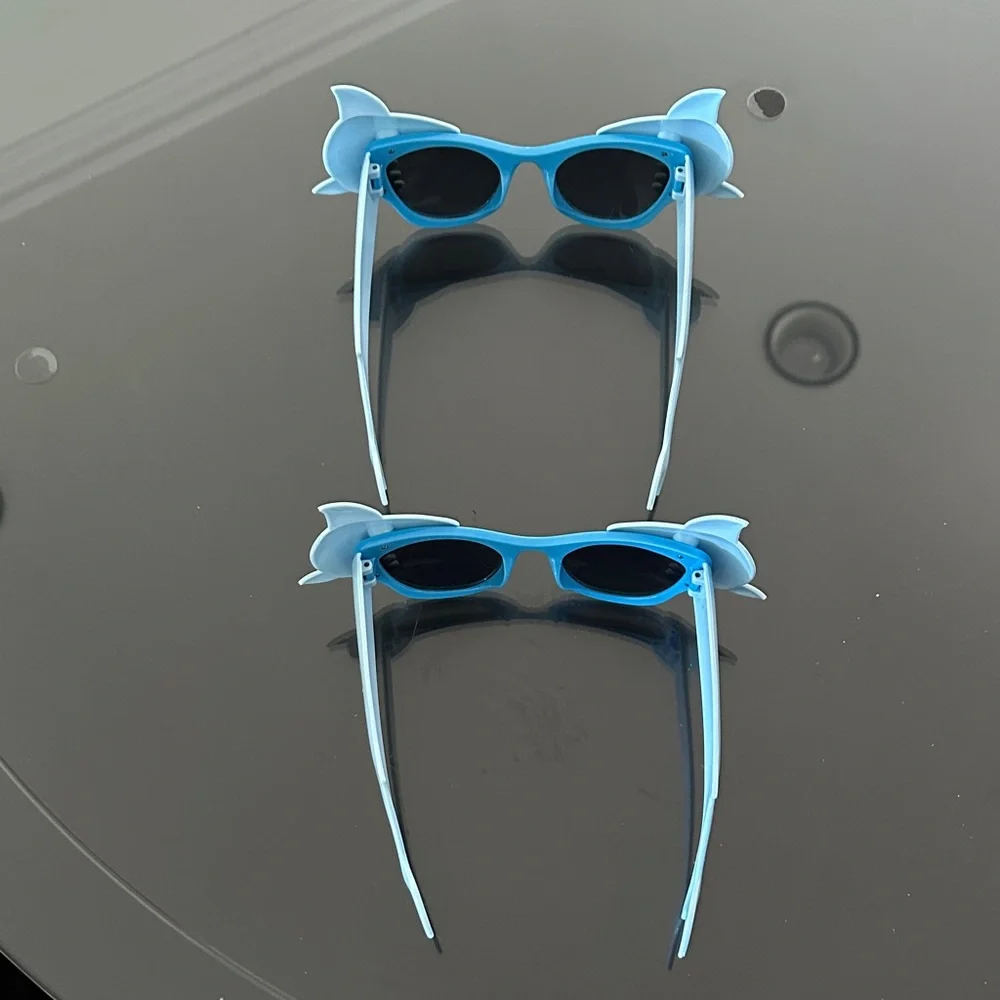 Shark-Themed Blue Sunglasses